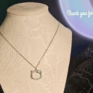 Silver Hellokitty Necklace